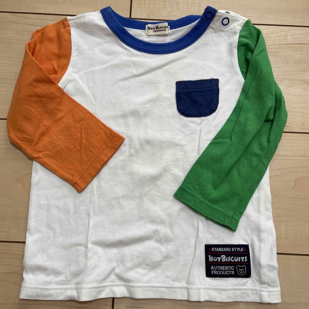 HOT BISCUITS(ホットビスケッツ)のホットビスケッツ　ロングTシャツ　90cm キッズ/ベビー/マタニティのキッズ服男の子用(90cm~)(Tシャツ/カットソー)の商品写真