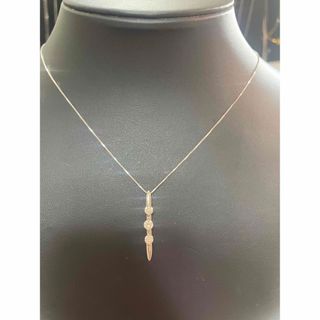 プラチナ　18k 2wayネックレス(ネックレス)