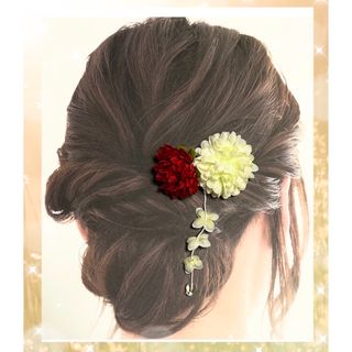 【オーダー】髪飾り ❤︎ ビーズ・花びら ❤︎ 揺れる下がり飾り無し(ヘアアクセサリー)