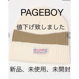 ページボーイ(PAGEBOY)のPAGE BOY ローガンコラボニットキャップ(ニット帽/ビーニー)