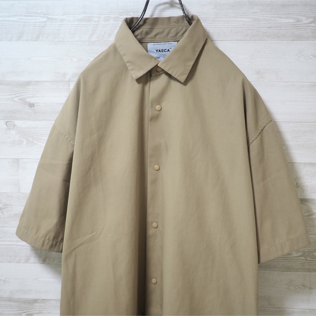 YAECA(ヤエカ)のYAECA Comfort Shirt Wide Square S/S Khak メンズのトップス(シャツ)の商品写真