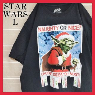 ティービーアンドムービー(TV&MOVIE)のSTARWARSスターウォーズマスターヨーダムービーTシャツtシャツ黒L映画洋画(Tシャツ/カットソー(半袖/袖なし))