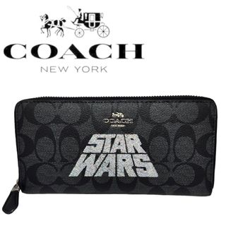 コーチ(COACH)の新品　コーチ　スターウォーズコラボ　シグネチャー　長財布　ブラックマルチ(長財布)