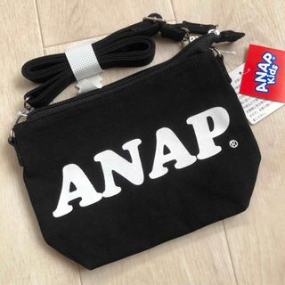 アナップキッズ(ANAP Kids)の新品ANAPKIDS☆ロゴ  ショルダーバッグ 黒　アナップキッズ(ポシェット)