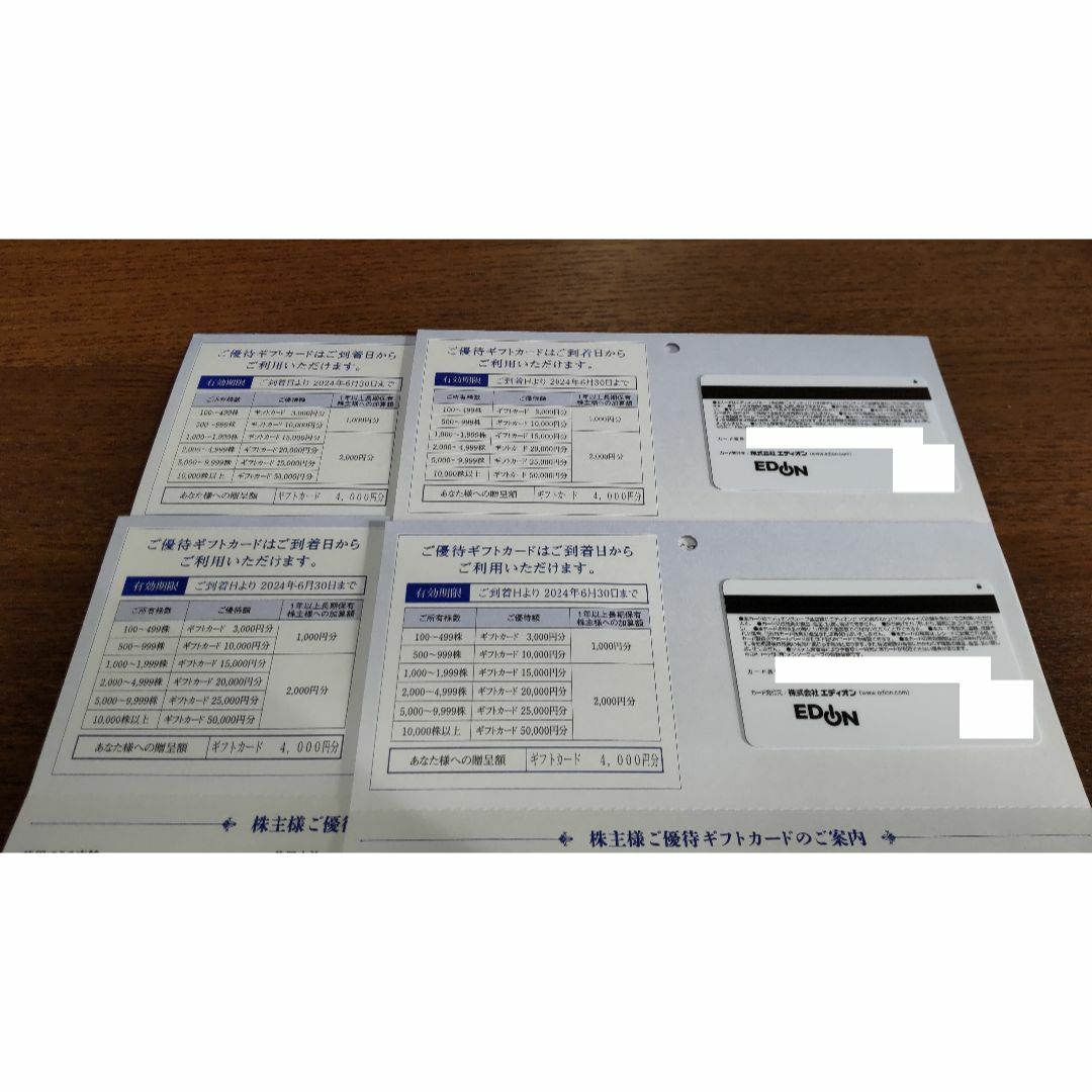 エディオン 株主優待 ギフトカード 16000円分