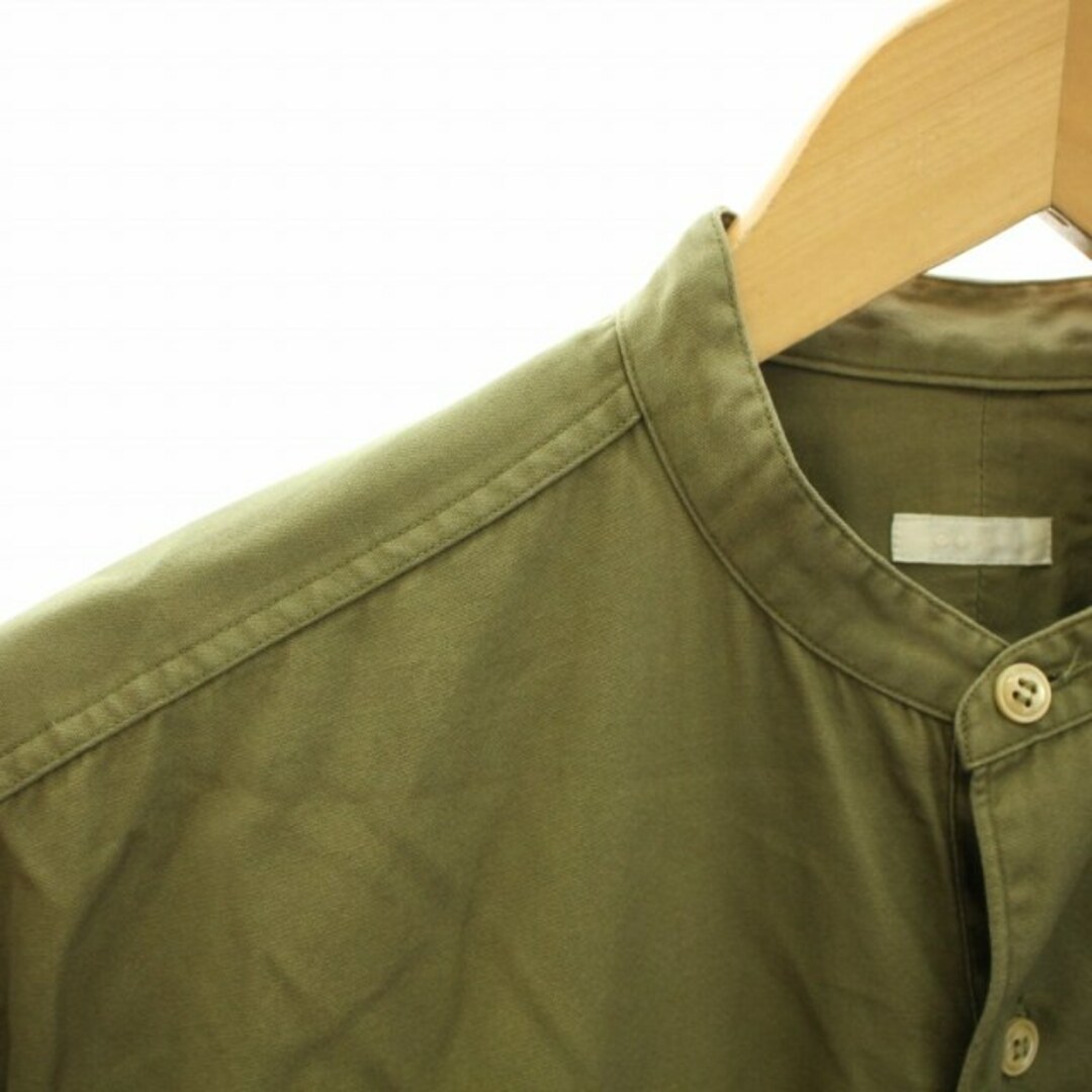 COMOLI(コモリ)のコモリ COMOLI ODプルオーバーシャツ バンドカラー 長袖 2 M カーキ メンズのトップス(シャツ)の商品写真