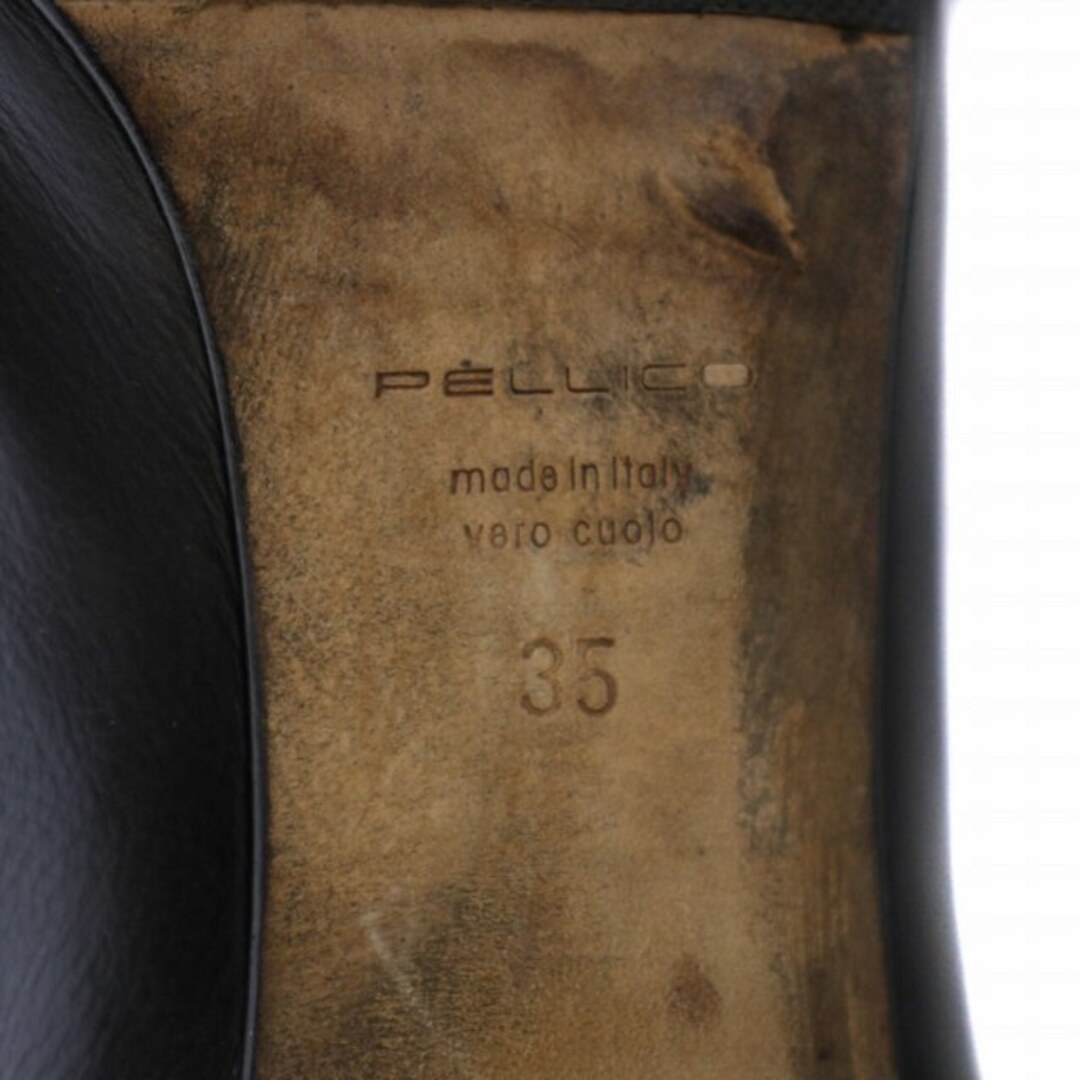 PELLICO(ペリーコ)のペリーコ ブーティ ショートブーツ ハイヒール レザー 35 22cm 黒 レディースの靴/シューズ(ブーツ)の商品写真