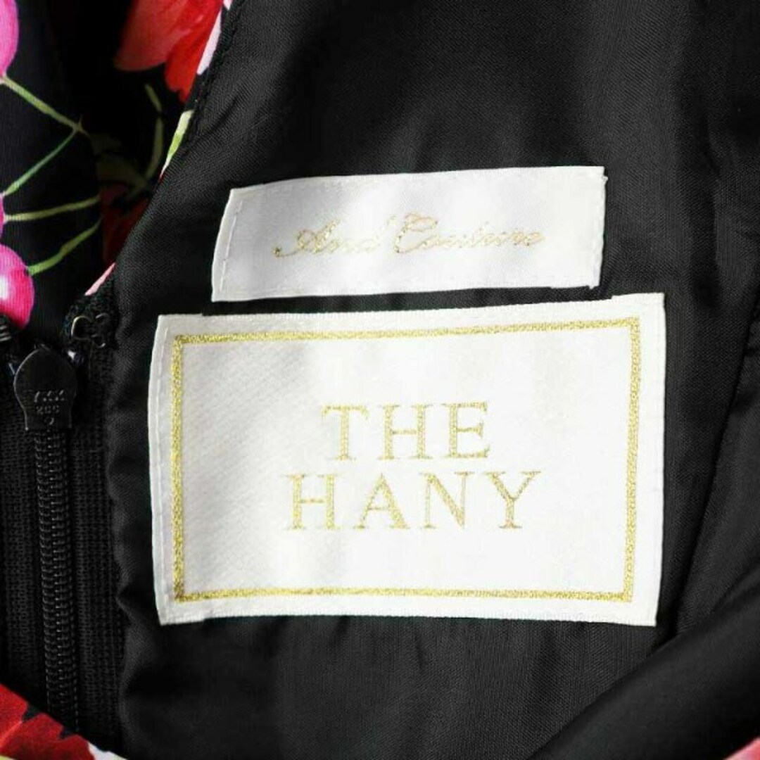 other(アザー)のTHE HANY And Couture ワンピース ひざ丈 38 黒 ピンク レディースのワンピース(ひざ丈ワンピース)の商品写真