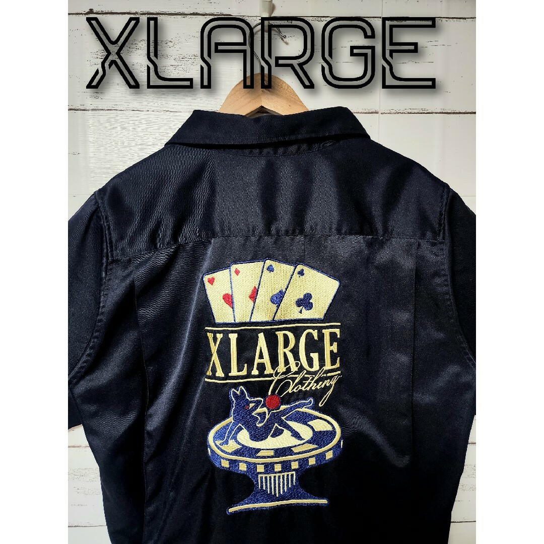 《超希少》XLARGE エクストララージ シャツ トランプ バニーガール 刺繍メンズ