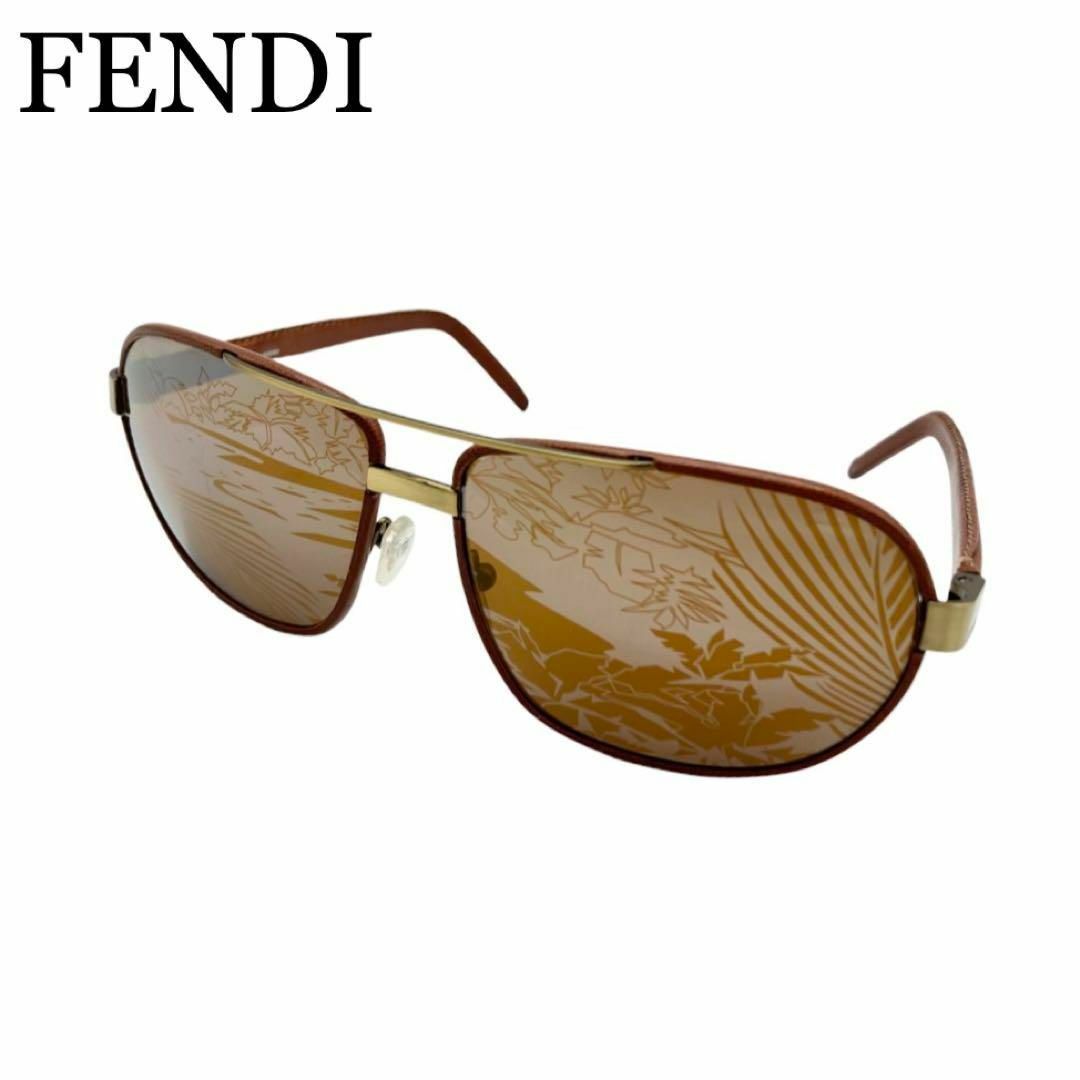 FENDI(フェンディ)の【美品】フェンディ サングラス メガネ メンズ レディース ブラウン 茶系 レディースのファッション小物(サングラス/メガネ)の商品写真