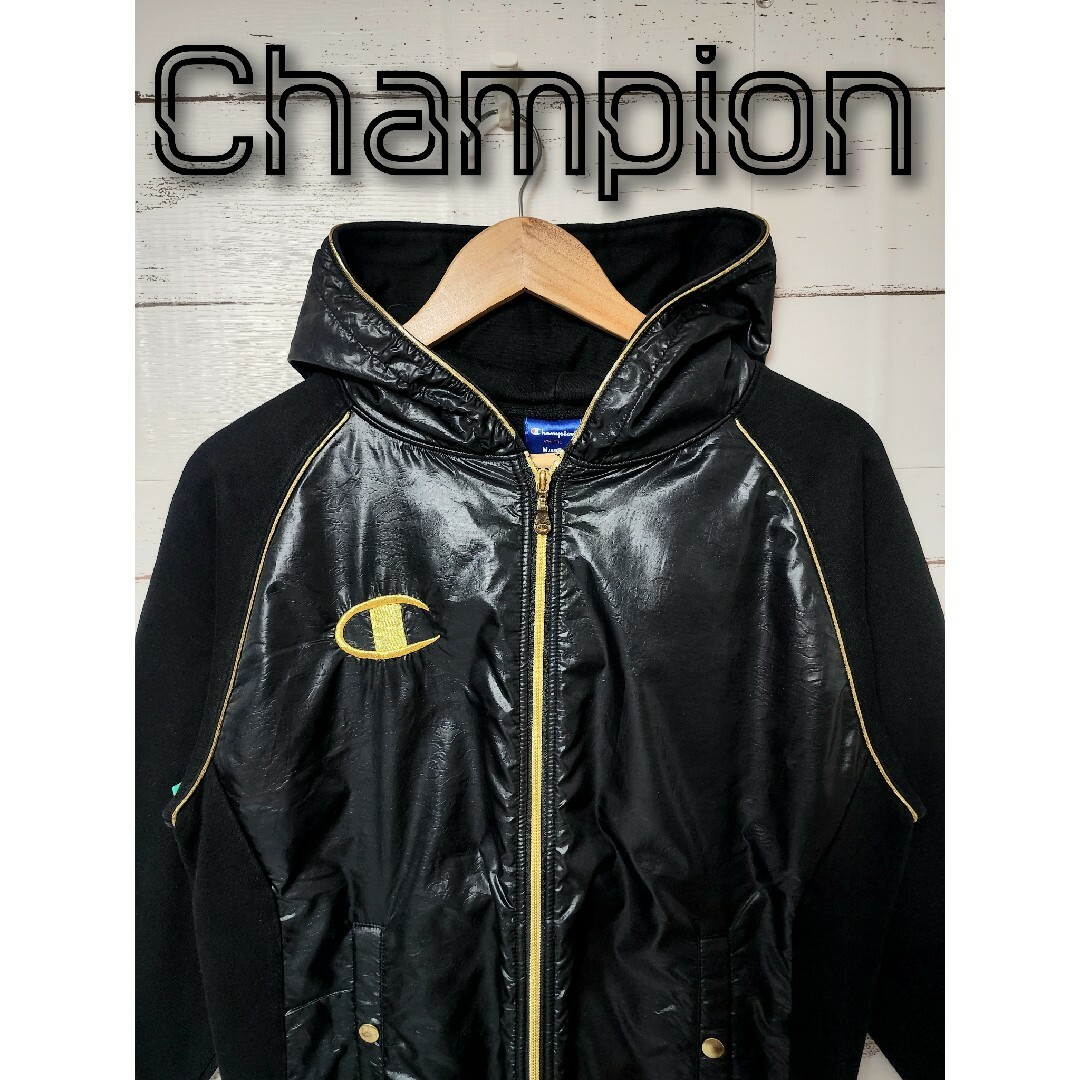 《大人気》Champion チャンピオン ジャージ ジャケット ナイロン 黒 M