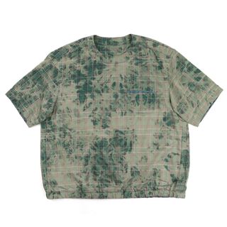 サカイ(sacai)の新品同様 サカイ 22SS チェック柄半袖Ｔシャツ メンズ コットン 緑系 1 タイダイ ドローコード sacai(Tシャツ/カットソー(半袖/袖なし))