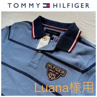 トミーヒルフィガー(TOMMY HILFIGER)のTOMMY HILFIGER ボーダー半袖ポロシャツ メンズSサイズ【美品】(ポロシャツ)