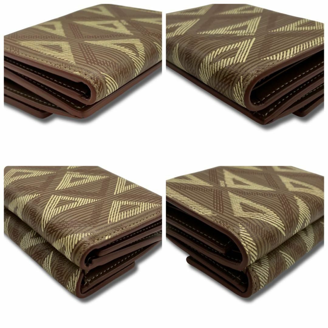 【極美品】ディオール ダイヤモンドカット コンパクトウォレット 三つ折り財布