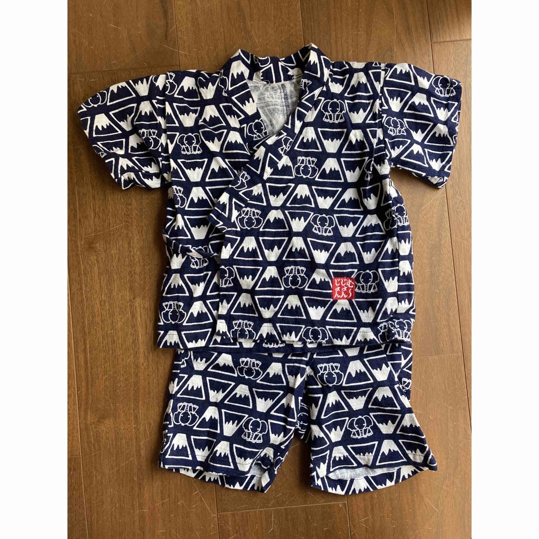 mou jon jon(ムージョンジョン)の𖤐 mou jon jon 甚平 kids 90cm 𖤐 キッズ/ベビー/マタニティのキッズ服男の子用(90cm~)(甚平/浴衣)の商品写真