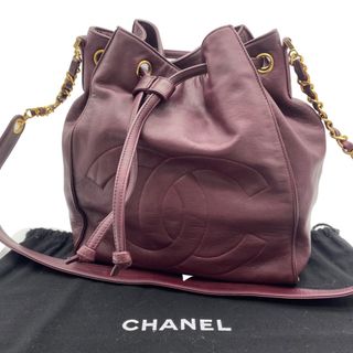 シャネル(CHANEL)のシャネル CHANEL ショルダーバッグ ココマーク ボルドーレッド レザー(ショルダーバッグ)