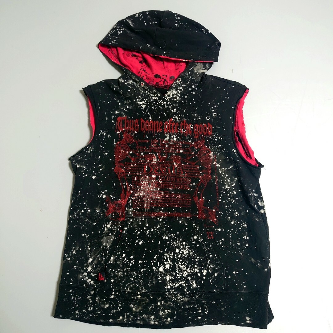 h.naoto(エイチナオト)のh.naoto ノースリーブパーカー ANARCHY ジャンク レディースのトップス(パーカー)の商品写真