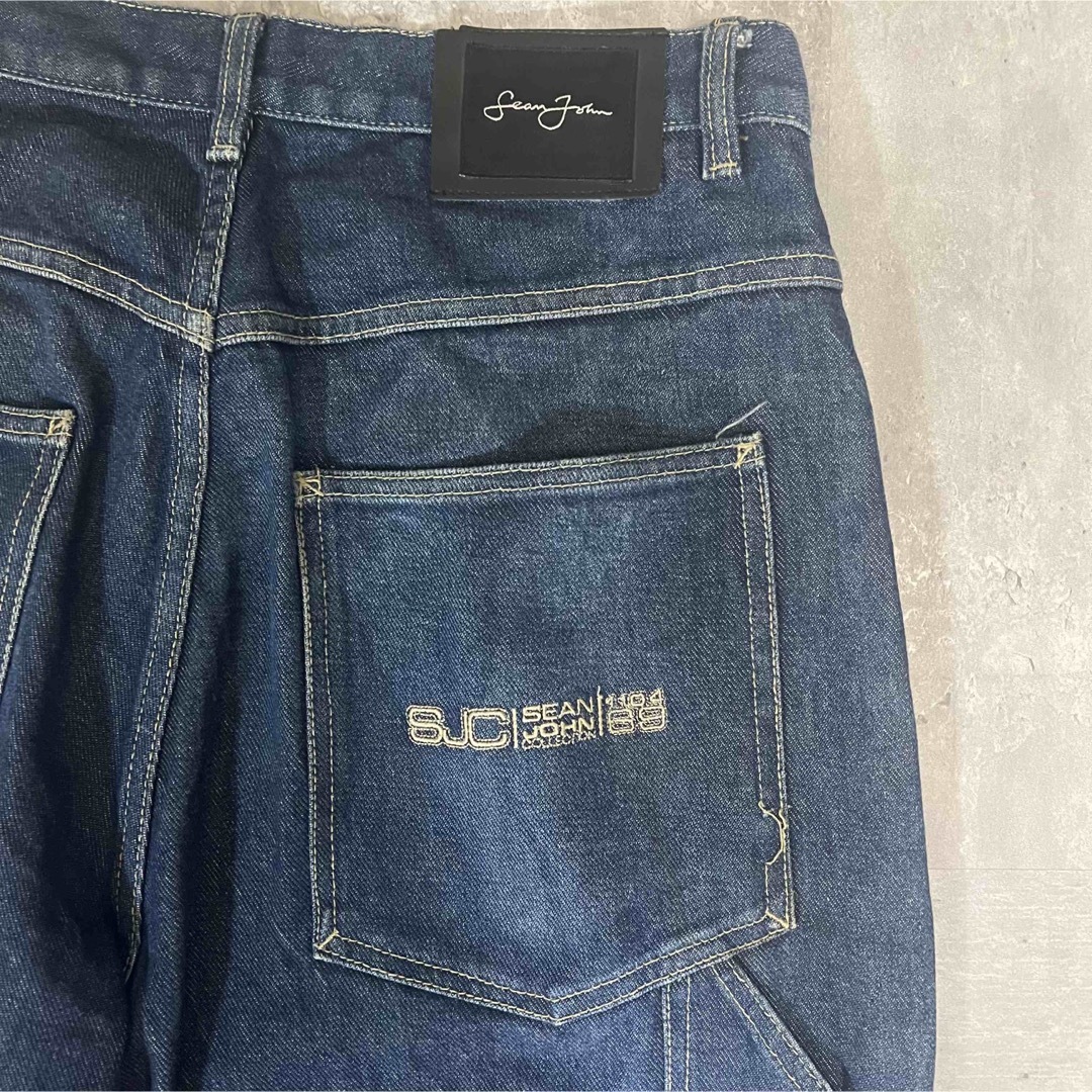 ネット販売店 Sean John シンプル 刺繍入り b系 ストリートデニム