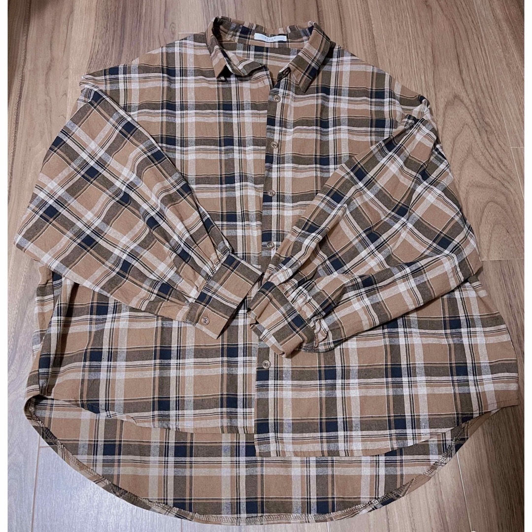 オーバーチェックシャツ レディースのトップス(シャツ/ブラウス(長袖/七分))の商品写真