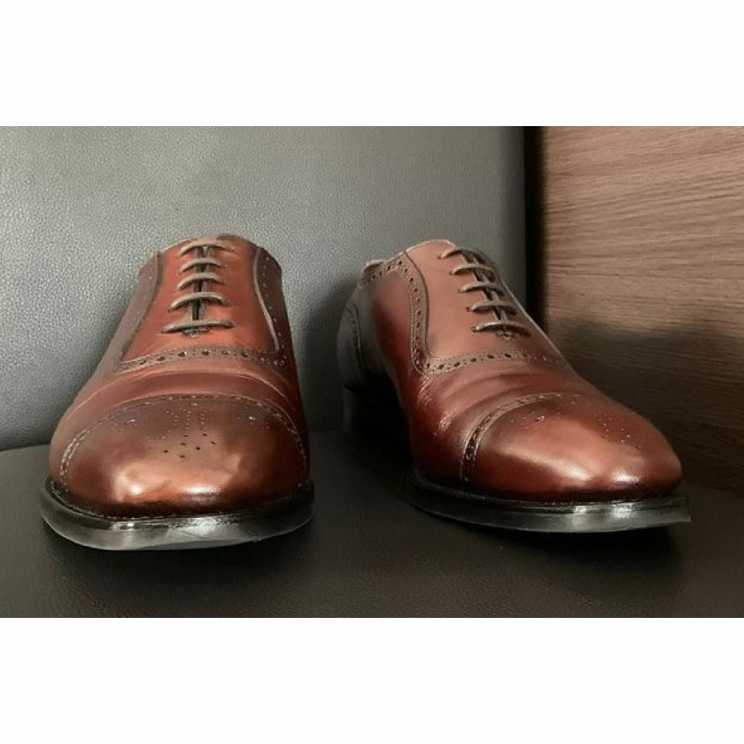 【着用2回】オリエンタル　7 25cm セミブローグ　革靴　ビジネスシューズ