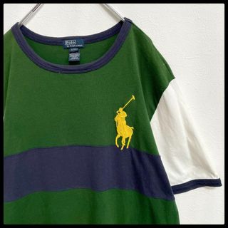 ポロラルフローレン(POLO RALPH LAUREN)の【良デザイン】ポロラルフローレン　90s　ビッグポニー　リンガー　半袖Tシャツ(Tシャツ/カットソー(半袖/袖なし))