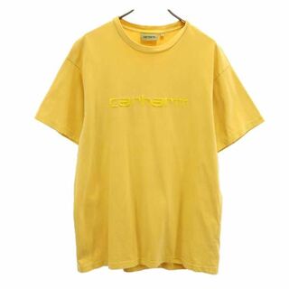 カーハート(carhartt)のカーハート 半袖 Tシャツ M 黄 Carhartt ロゴ刺繍 メンズ 【中古】  【230624】(Tシャツ/カットソー(半袖/袖なし))