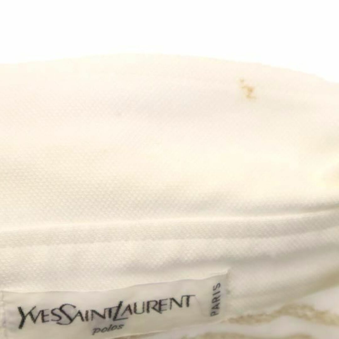 イヴサンローラン 総柄ロゴ 半袖 ポロシャツ L ホワイト系 YVES SAINT LAURENT メンズ   【230624】 7