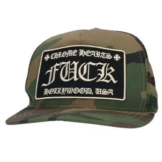 クロムハーツ TRUCKER CAP/トラッカーキャップ Fotiカモ柄クロスボール付メッシュベースボールキャップ  メンズ ONE SIZE