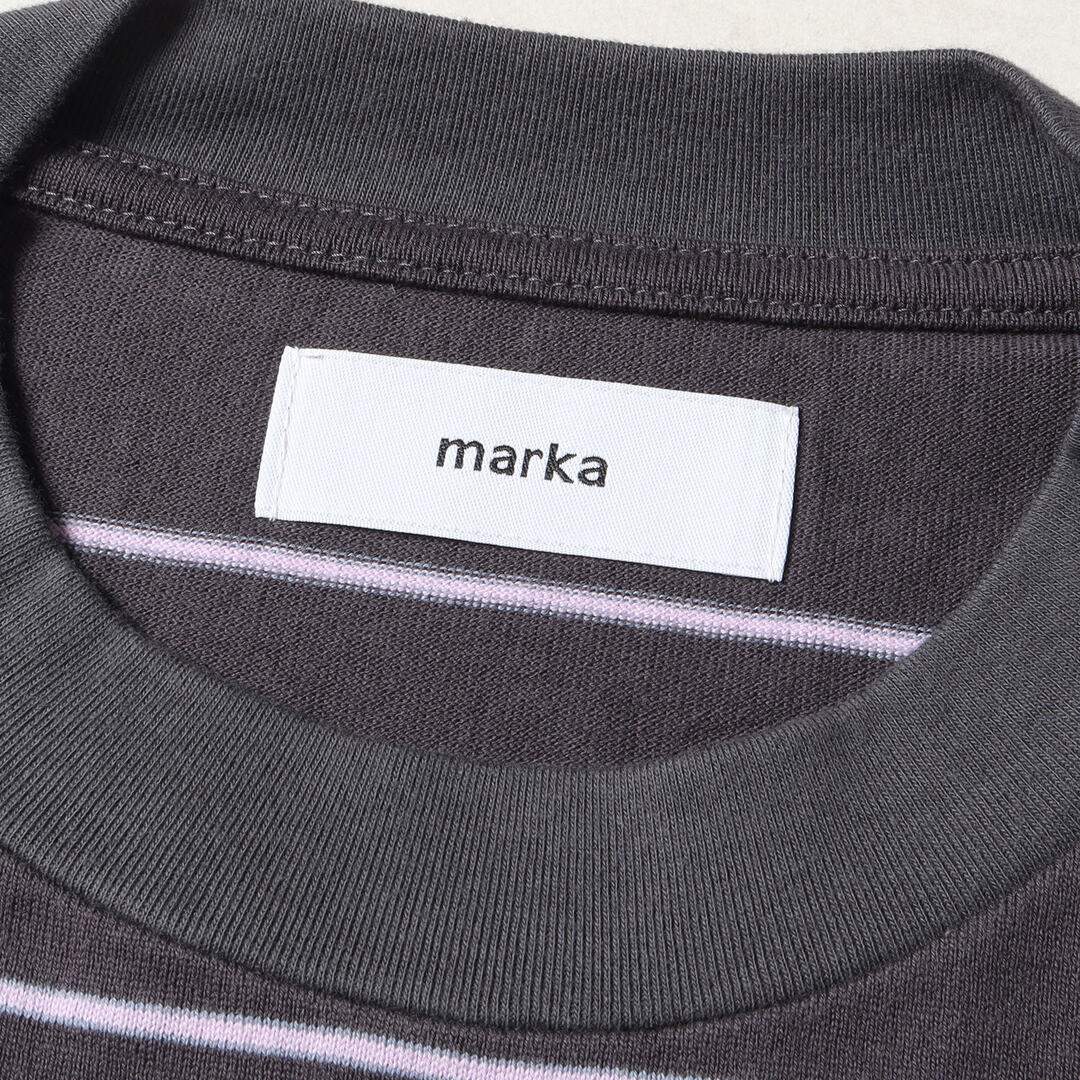 マーカ marka ボーダー柄ポケット Tシャツ カットソー 半袖 クルーネック