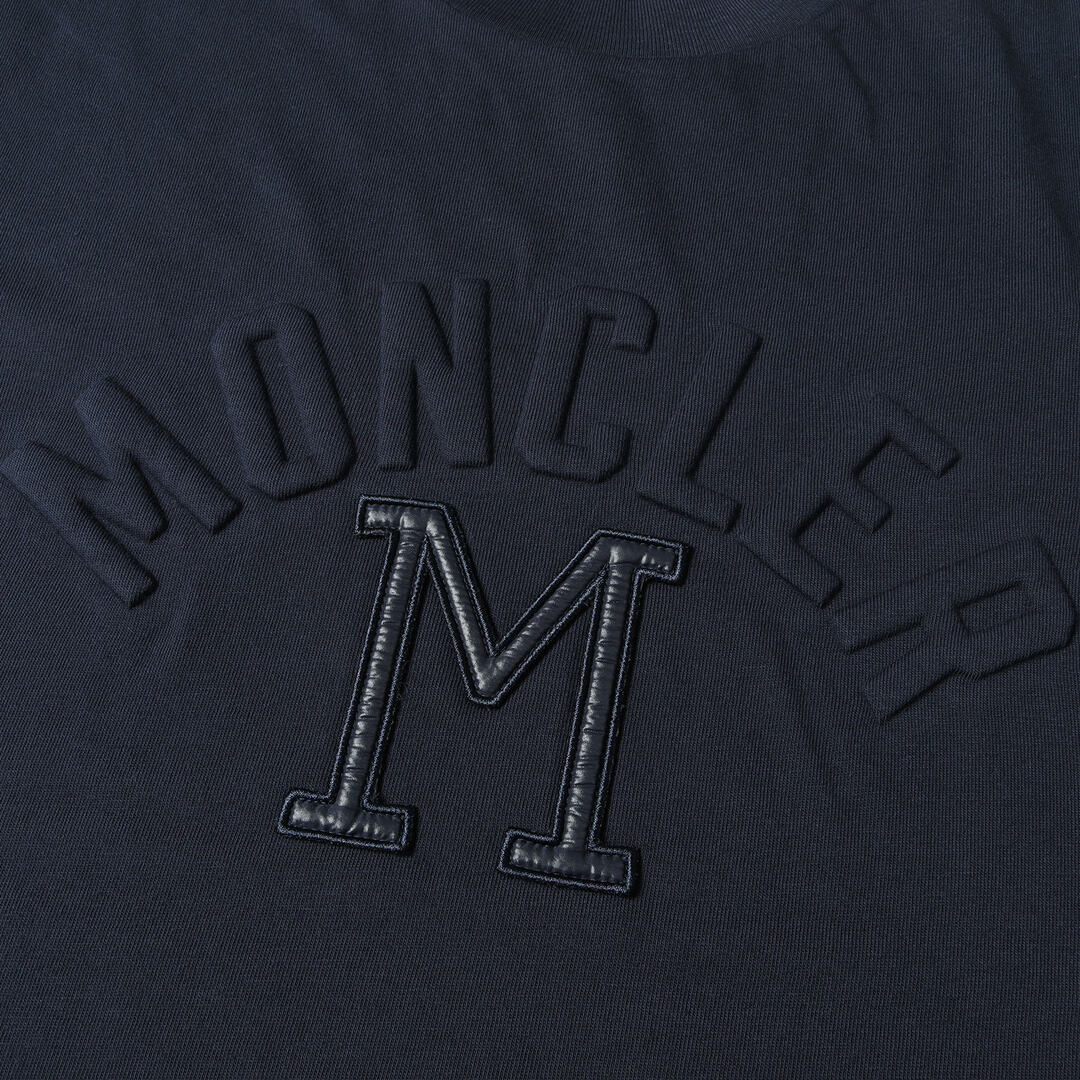 MONCLER モンクレール Tシャツ サイズ:M 23SS エンボス ロゴ ナイロン ワッペン クルーネック SS TSHIRT  I10918C00027 8390T ネイビー 紺 トップス カットソー 半袖 【メンズ】