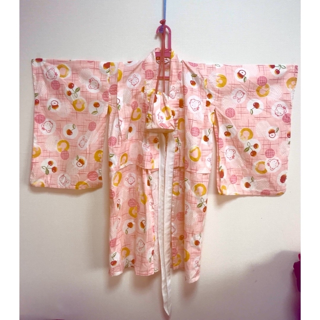 familiar(ファミリア)の☆familiar 110㎝　浴衣⭐︎帯⭐︎巾着袋セット レディースの水着/浴衣(和装小物)の商品写真
