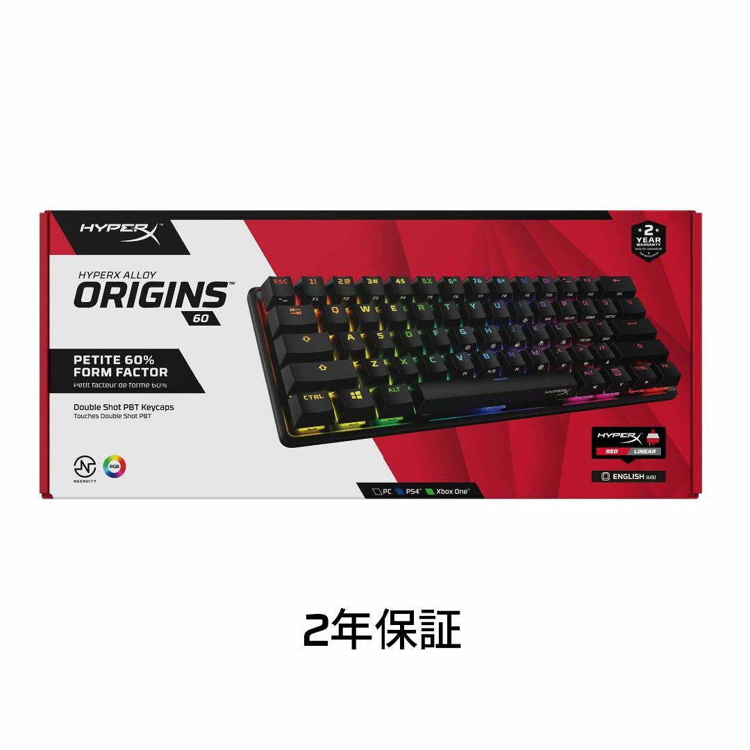 美品 HyperX Alloy Origins 60 ゲーミングキーボード