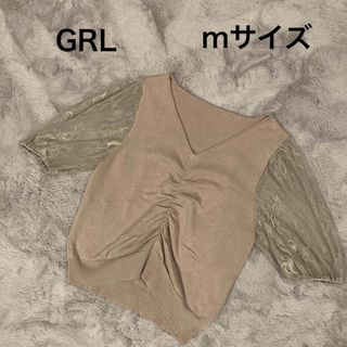 グレイル(GRL)のグレイル　半袖シアー　トップス　ブラウス(シャツ/ブラウス(半袖/袖なし))