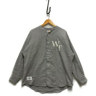 ダブルタップス(W)taps)のWTAPS ダブルタップス 23SS LEAGUE/ LS/ COTTON. TWILL. ベースボール 長袖シャツ グレー サイズ2 正規品 / 31150(シャツ)