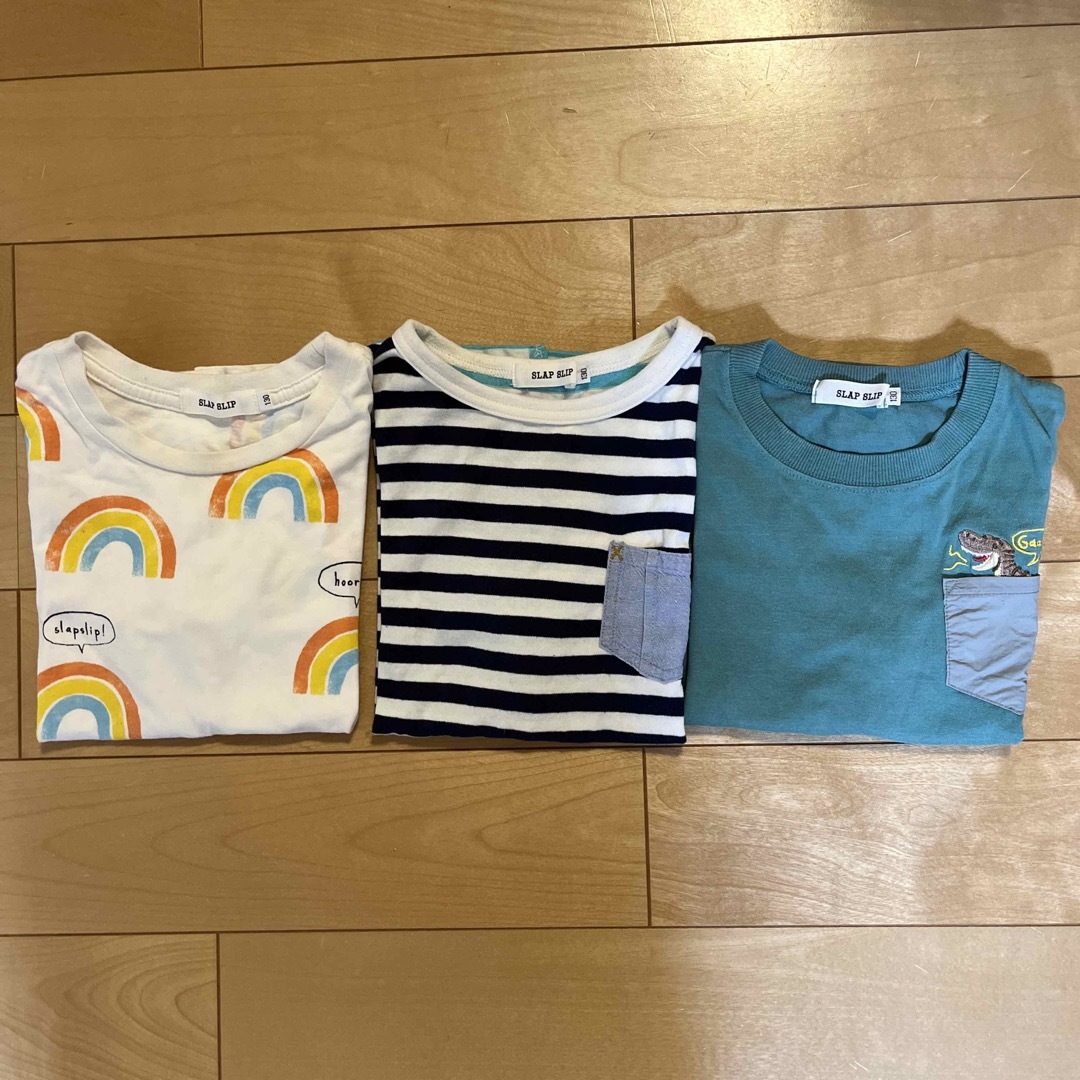 BeBe(ベベ)のSLAP SLIP  130 Tシャツ　3枚 キッズ/ベビー/マタニティのキッズ服男の子用(90cm~)(Tシャツ/カットソー)の商品写真