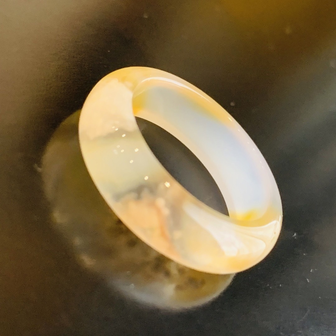 桜メノウ  指輪　桜瑪瑙　リング　19サイズ　内径19ミリ　No.④ レディースのアクセサリー(リング(指輪))の商品写真