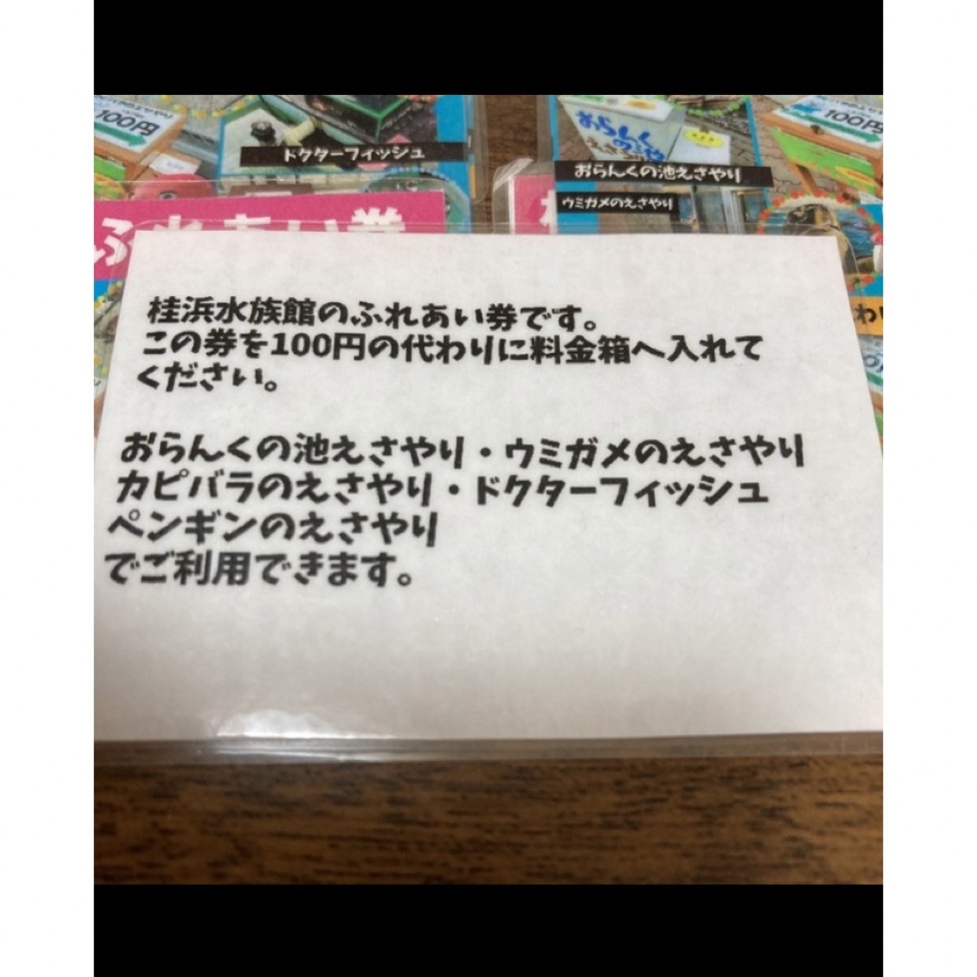 【桂浜水族館　ふれあい券6枚】送料込 チケットの優待券/割引券(その他)の商品写真