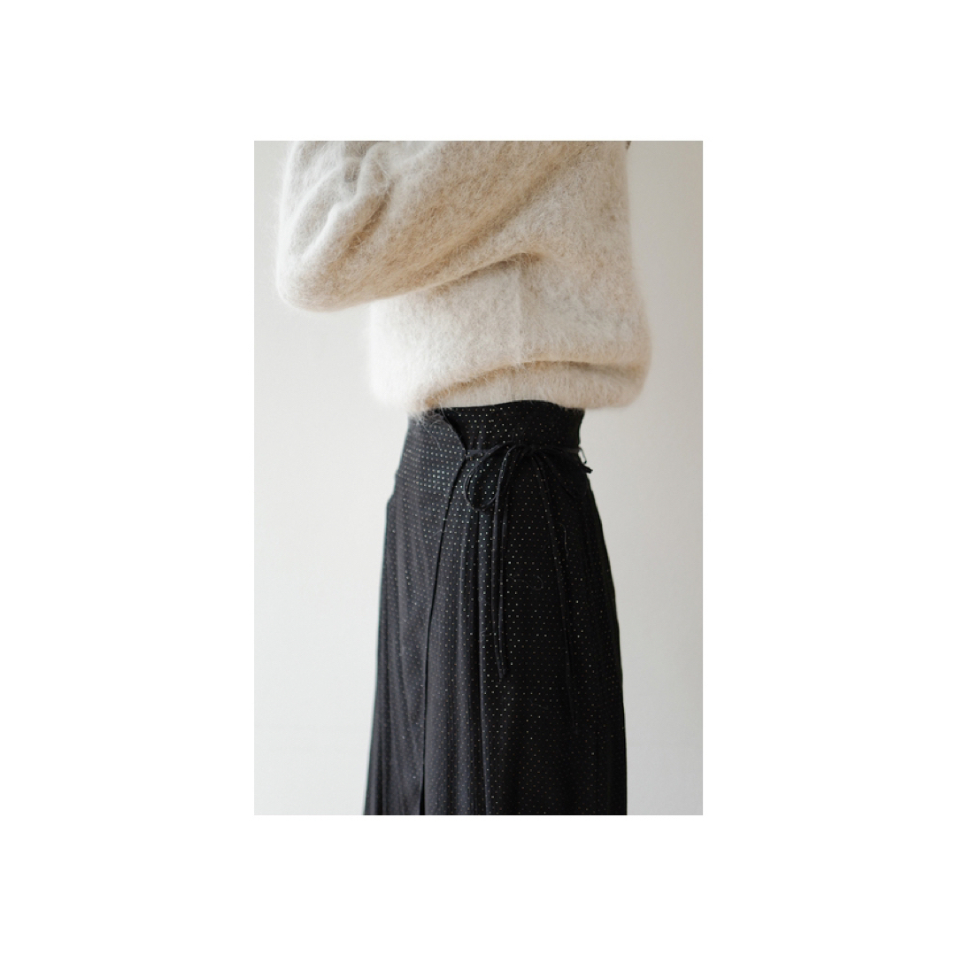 クラネ clane LAME DOT WRAP SKIRT ロングスカート