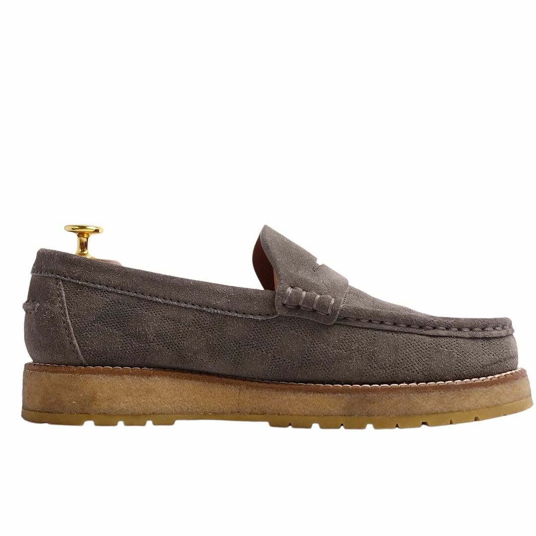 ルイヴィトン☆ローファー LVマーク ダミエ スエード レザー LOUIS VUITTON - ルイヴィトン LOUIS VUITTON ローファー