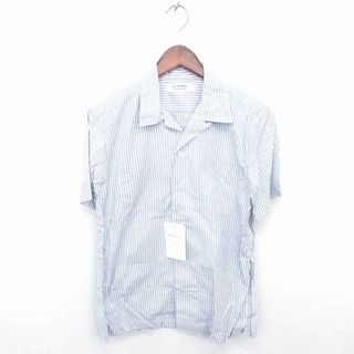 ドレステリア(DRESSTERIOR)のドレステリア タグ付 LE TiROiR シャツ ストライプ 半袖 S 白 青(シャツ)