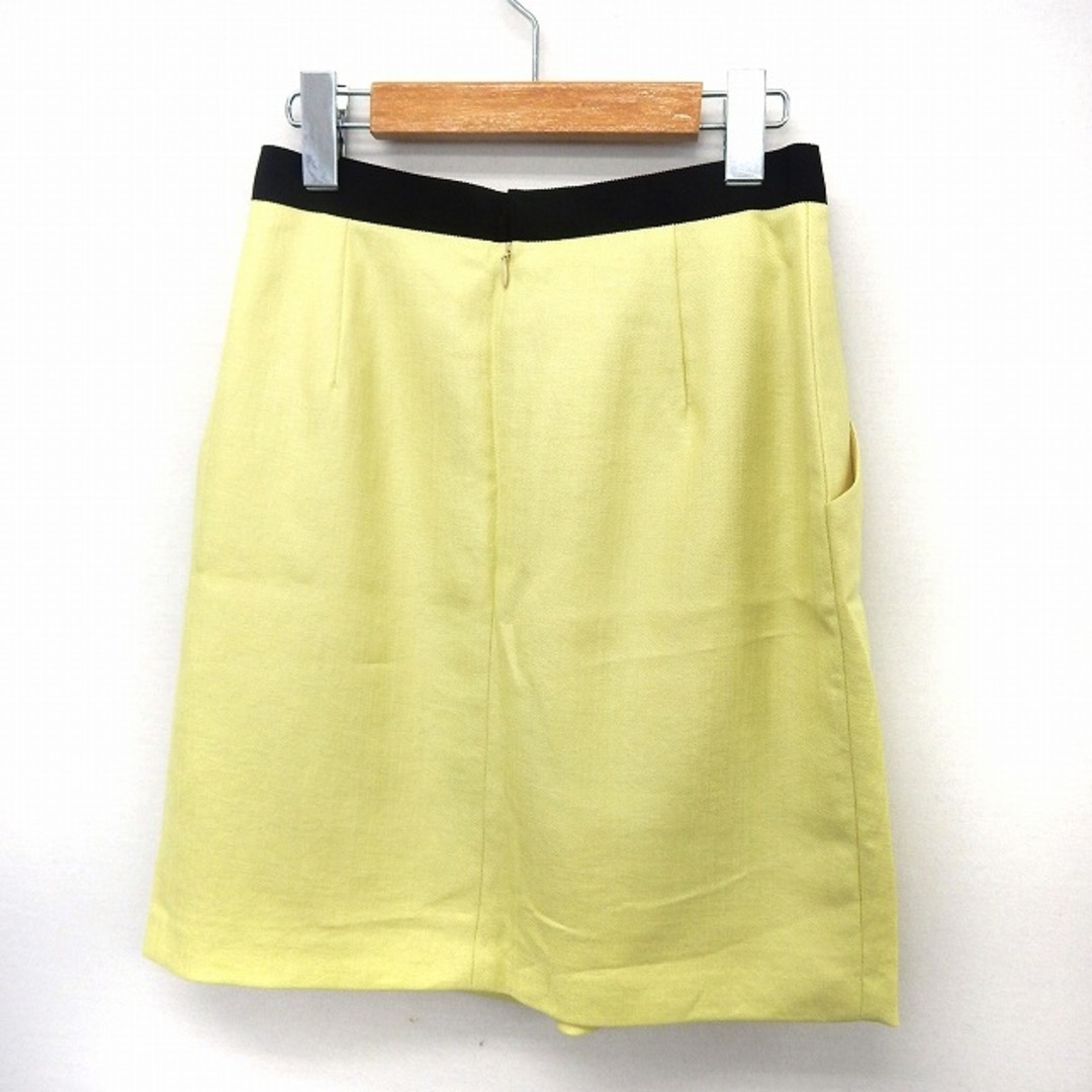 INDEX(インデックス)のインデックス タグ付き タイト スカート ミニ 薄手 S 黄緑 ライトグリーン レディースのスカート(ミニスカート)の商品写真