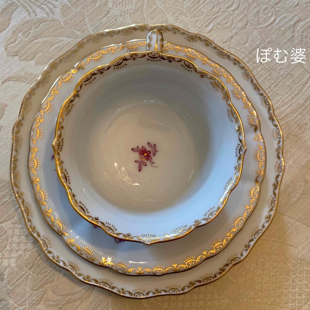 MEISSEN - 【マイセン】柿右衛門写し シノワズリ/トリオ「インドの花
