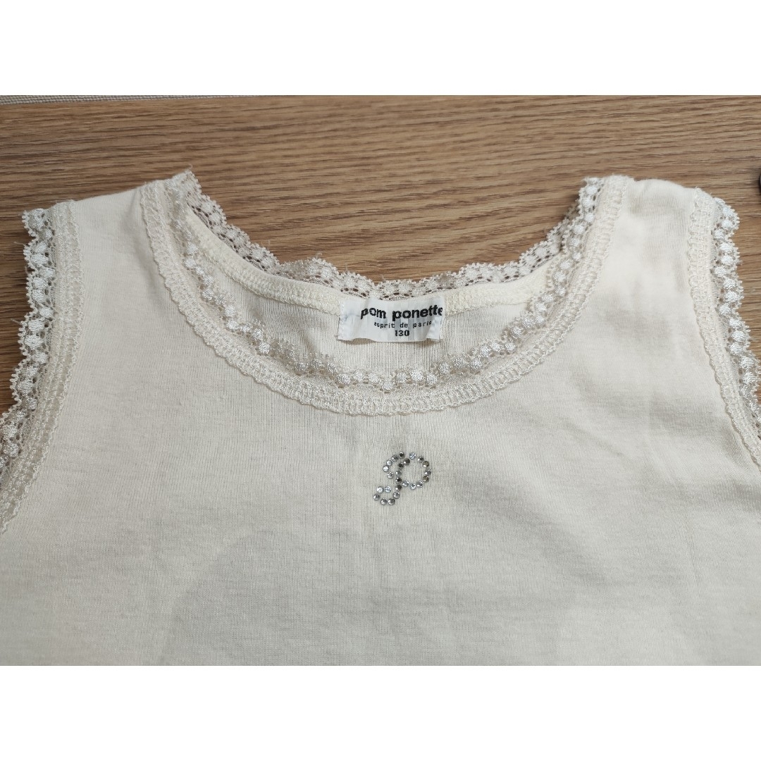 pom ponette(ポンポネット)のポンポネット　ノースリーブ　130 キッズ/ベビー/マタニティのキッズ服女の子用(90cm~)(Tシャツ/カットソー)の商品写真