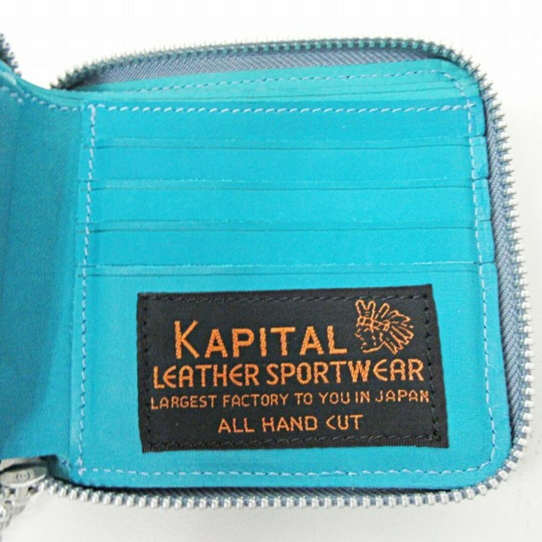 KAPITAL(キャピタル)のキャピタル ボーンハンドジップ ミニ コンパクト ウォレット 二つ折り財布 メンズのファッション小物(折り財布)の商品写真