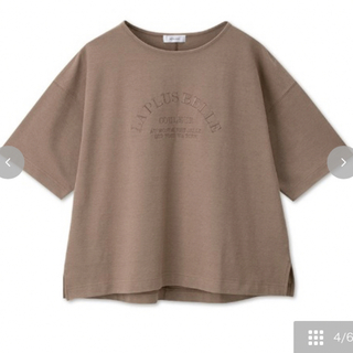 シマムラ(しまむら)のゆみさん ブラウン ロゴTシャツ tal by yumi(Tシャツ(半袖/袖なし))