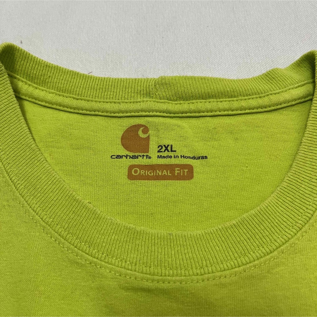 carhartt(カーハート)の【CARHARTT】カーハート S/S ポケTee ライムグリーン 2XLサイズ メンズのトップス(Tシャツ/カットソー(半袖/袖なし))の商品写真