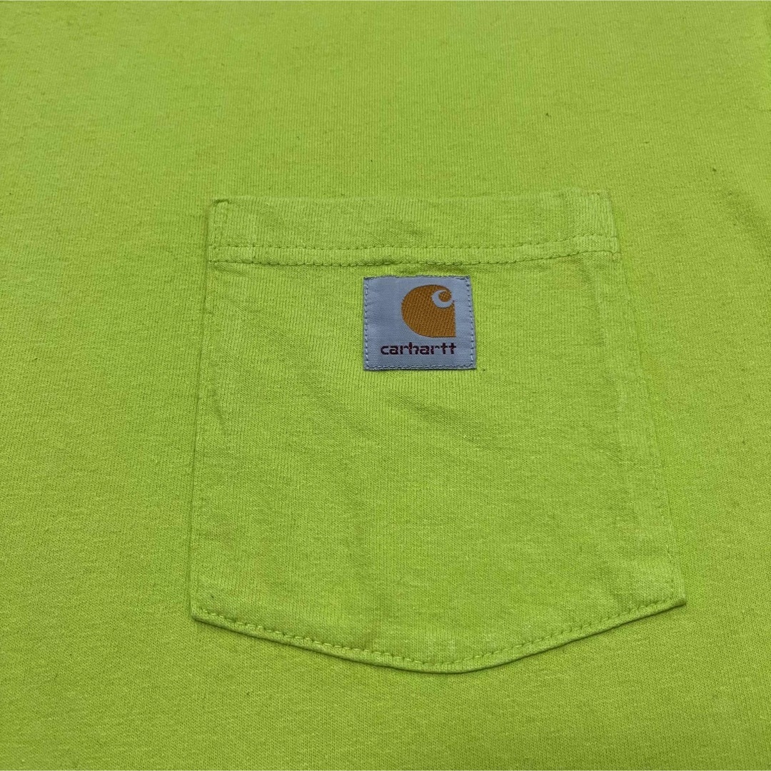 carhartt(カーハート)の【CARHARTT】カーハート S/S ポケTee ライムグリーン 2XLサイズ メンズのトップス(Tシャツ/カットソー(半袖/袖なし))の商品写真