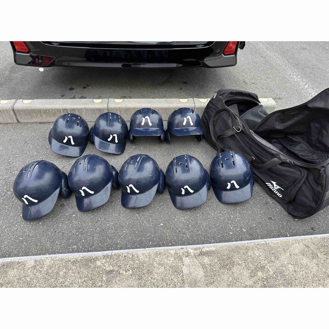 ZETT(ゼット)の軟式野球用ヘルメット9個セット ケース付き スポーツ/アウトドアの野球(防具)の商品写真
