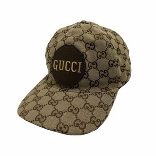 グッチ(Gucci)のグッチ/ベースボールキャップ/レザーロゴパッチ/#M/576253【SA7397(キャップ)