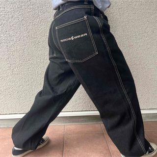 激レア Roca wear ブラックデニム b系 ストリート ビックサイズ